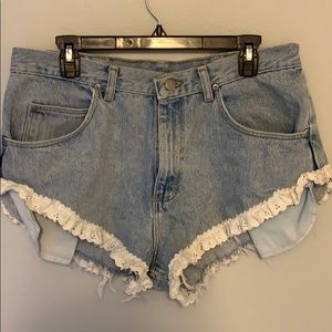 Vintage wrangler jean shorts